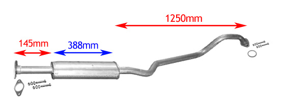 Mittelschalldämpfer für NISSAN ALMERA TINO MK I 1.8 16V Auspuff Mitteltopf