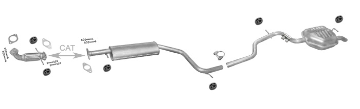 Auspuff FORD MONDEO MK3 1.8 2.0 Schrägheck Stufenheck +Rohr Auspuffanlage