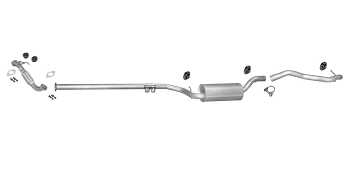 Auspuff für MAZDA 3 I (BK) 1.6 Di Turbo Diesel 109PS + Rohr Vorne Auspuffanlage