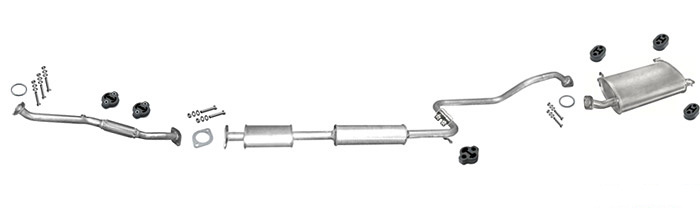 Auspuff NISSAN PRIMERA (P11) 1.6 106PS 1.8 EURO3 +Rohr Auspuffanlage