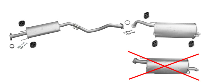 Auspuff für NISSAN TIIDA (C11) 1.6 1.8 Schrägheck Auspuffanlage