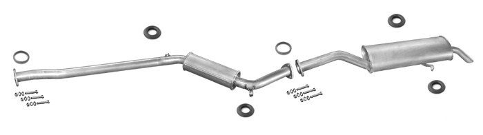 Auspuff FIAT CROMA (154) 2.0 113 PS Schrägheck 1986-1990 Auspuffanlage