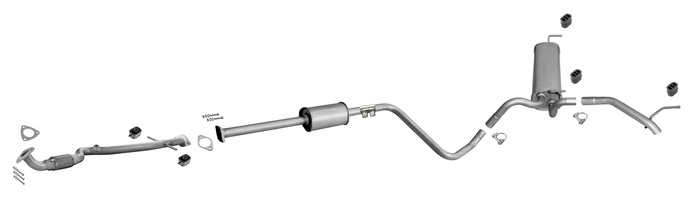 Auspuff für OPEL ASTRA J 1.4 87/101PS Schrägheck / GTC +Rohr Vorne Auspuffanlage