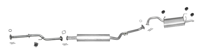 Auspuff +Rohr für NISSAN PRIMERA (WP12) 1.6 1.8 Kombi 2002-2007 Auspuffanlage