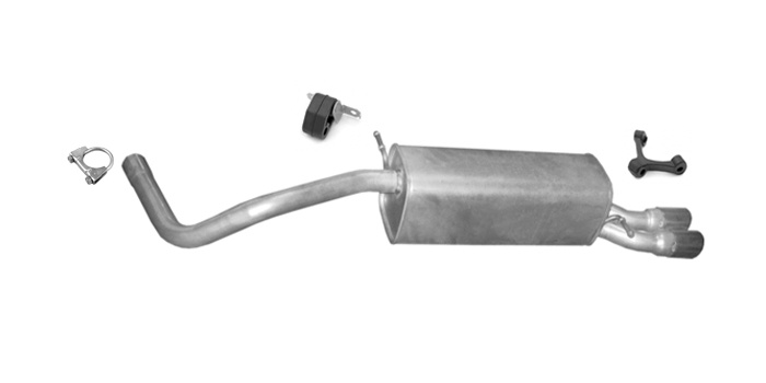 Endschalldämpfer für AUDI A1 1.4 TFSi 2010-04.2015 Auspuff Endtopf