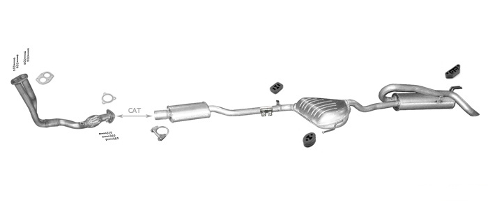 Auspuff FIAT BRAVA / BRAVO (182) 1.6 16V 1995-05.1998 Auspuffanlage