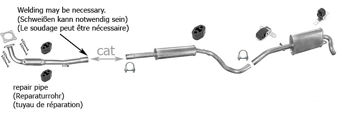 Auspuff SEAT AROSA 1.0 1.4 1999-2004 +Rohr Auspuffanlage