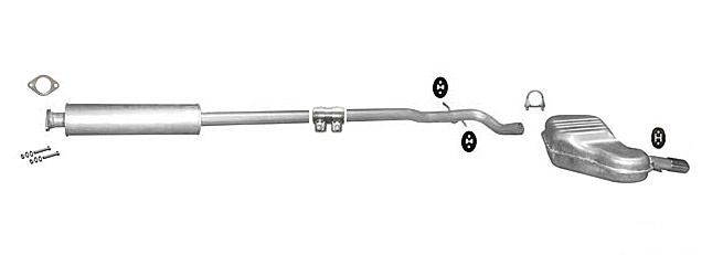 Auspuff VOLVO S60 I 2.0 T 2.3 TURBO 2.4 T/TD Diesel 2001-2004 Auspuffanlage