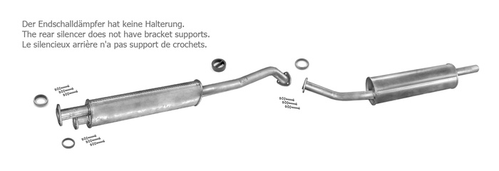 Auspuff für BMW 3er E21 2.0 122ps 6 Zylindern 10.1978-1982 Auspuffanlage