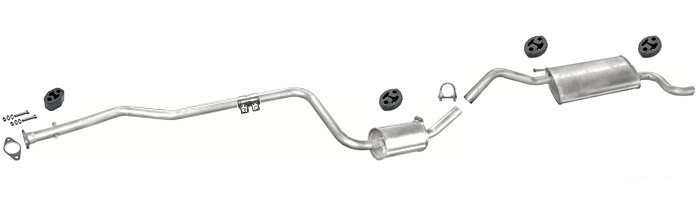 Auspuff FORD FIESTA COURIER 1.3 Kasten 1995-2003 Auspuffanlage