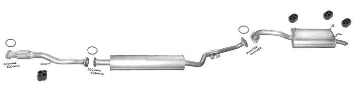 Auspuff NISSAN PRIMERA (WP12) 2.2 DCI DI Kombi 2001-2007 +Rohr Auspuffanlage