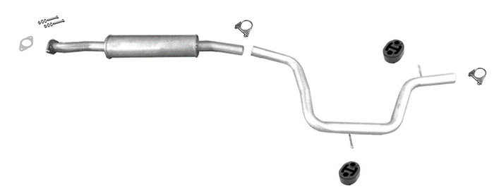 Mittelschalldämpfer für Ford Galaxy S-Max 1.5 2.0 Ecoboost Auspuff Mitteltopf