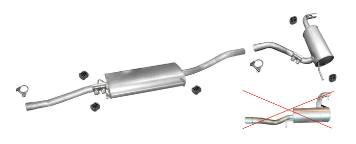 Auspuff für MERCEDES VIANO / VITO (W639) 2.0 2.2 CDi 4x2 4x4 LWB Auspuffanlage