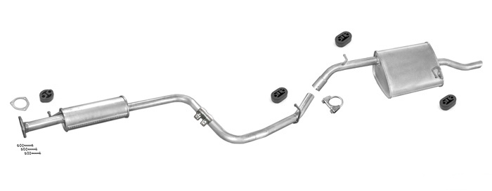 Auspuff DAEWOO NUBIRA 1.6 16V 106PS Stufenheck 1997-1999 Auspuffanlage