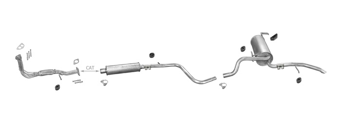 Auspuff FIAT SIENA 1.2 8V 75PS 1997-2002 +Rohr Vorne Auspuffanlage