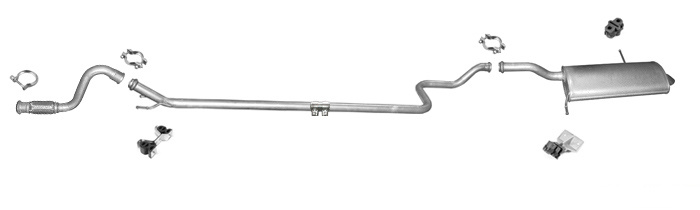 Auspuff PEUGEOT 5008 1.6 HDI 9HZ +Rohr Vorne Auspuffanlage