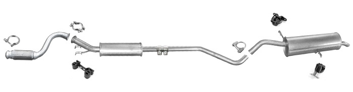 Auspuff PEUGEOT 308 1.6 120PS 2010-2013 +Rohr Auspuffanlage