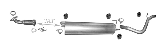 Auspuff für IVECO DAILY IV 3.0 TD ARVIN Linksverkehr +Rohr Auspuffanlage