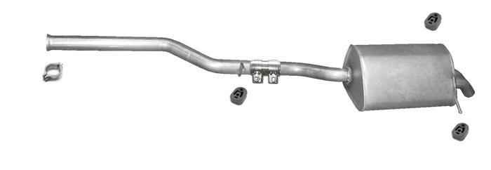 Endschalldämpfer für MERCEDES CLK (C209) 220 CDI Coupe Auspuff
