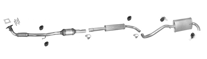 Auspuff + Katalysator für VW LUPO 1.4 16V 75PS Motor: AHW AKQ Auspuffanlage