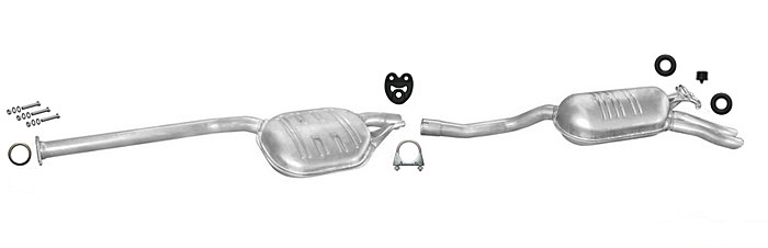 Auspuff MERCEDES (W124) 250TD 300TD Stufenheck Auspuffanlage