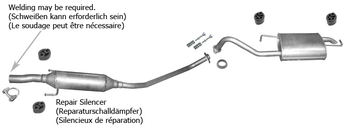 Auspuff TOYOTA COROLLA (E12) 1.4 1.6 Stufenheck Kombi 01-04 Auspuffanlage