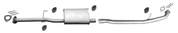 Mittelschalldämpfer für OPEL ANTARA 2.4 4x4 140 PS Ab 01.2007 Auspuff