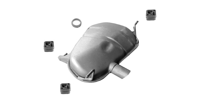 Endschalldämpfer für BMW 1 (E87) 116i 118i 120i Auspuff Endtopf