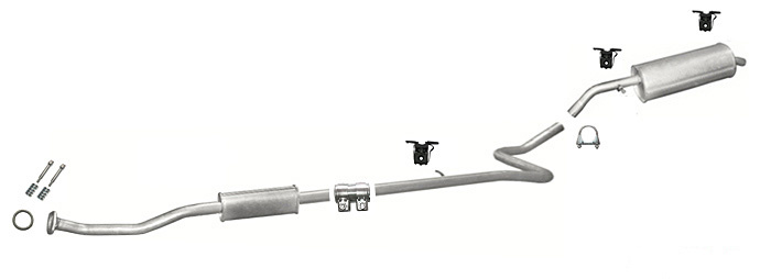 Auspuff CITROEN C3 I 1.4 16V Schrägheck / PLURIEL Cabrio 02-09 Auspuffanlage