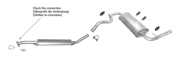 Auspuff für LADA NIVA (2121) 1700 1.7 4x4 10.2009-12.2015 Auspuffanlage