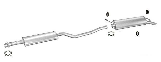 Auspuff CITROEN XANTIA 1.6 1.8 Schrägheck 1993-1997 Auspuffanlage