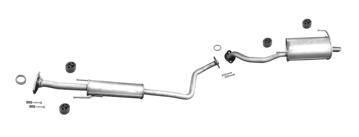 Auspuff für NISSAN NOTE (E12) 1.2 12V 80PS 98PS ab 06.2013 Auspuffanlage