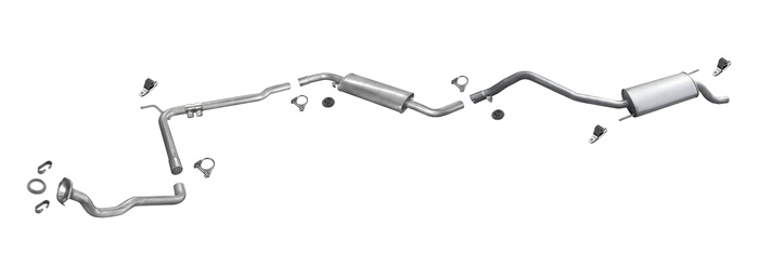 Auspuff VW T4 TRANSPORTER IV 1.9 D 2.4 D 2.0 SWB-Kurz 90-95 +Rohr +Hosenrohr