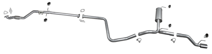 Auspuff für OPEL ZAFIRA TOURER C 2.0 CDTi mit Chrom Endrohr +Rohr Vorne