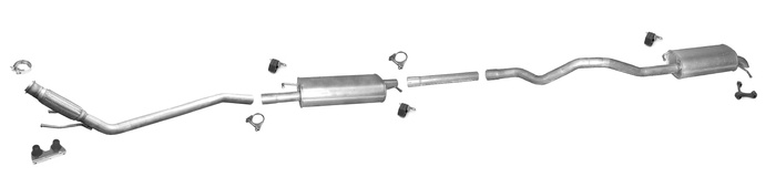 Auspuff für VW T5 TRANSPORTER V 1.9 TDI LWB für mit DPF 2003-2009 Auspuffanlage