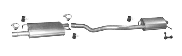 Auspuff für VW T5 TRANSPORTER / MULTIVAN V 2.0 TSi 150PS SWB-Kurz Auspuffanlage