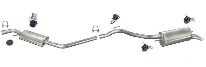 Auspuff VW T4 TRANSPORTER IV 1.9 2.4 2.5 D TD TDI LWB 96-03 Auspuffanlage