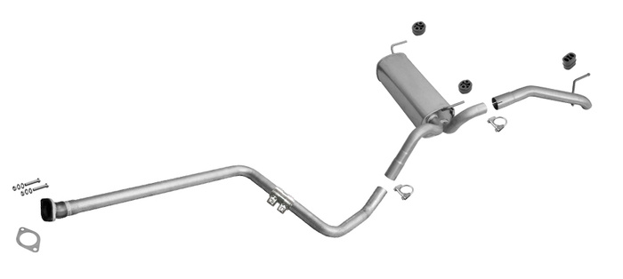 Auspuff mit Rohr Mitte für OPEL ASTRA J 1.4 Turbo 120/140PS Schrägheck / GTC