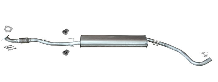 Mittelschalldämpfer für OPEL ADAM 1.2 69 PS Auspuff