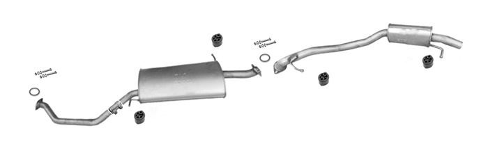 Auspuff für MAZDA MPV 2.0 Di 07.2002-02.2006 136PS Auspuffanlage