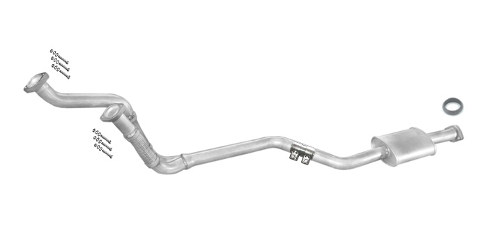 Vorschalldämpfer MERCEDES S124 W124 300 D 300D VSD Auspuff Auspuffanlage