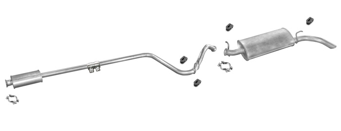 Auspuff für RENAULT EXPRESS RAPID 1.6 D 1.9 D ohne KAT 1991-1998 Auspuffanlage