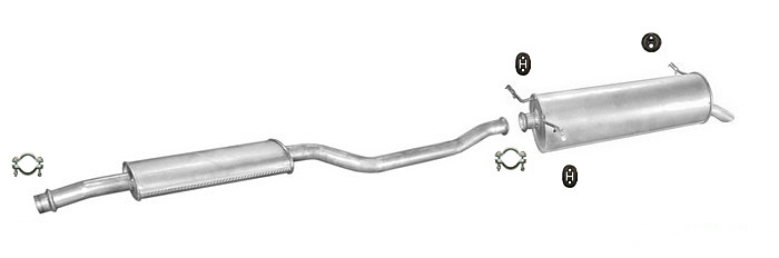 Auspuff CITROEN XANTIA X1 X2 2.0 16V Schrägheck 1993-2003 Auspuffanlage
