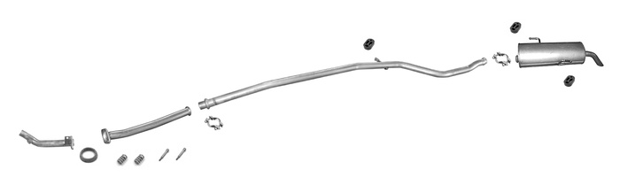 Auspuff für  PEUGEOT 206+ 1.1 1.4 ab 2009 + Rohr+ Reparatur Rohr
