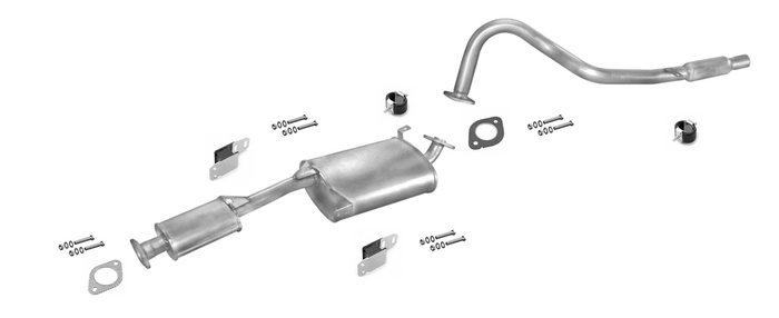 Auspuff für NISSAN TERRANO I 2.7 TD 4x4 LWB Auspuffanlage