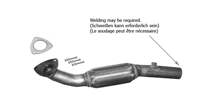 Reparaturrohr für OPEL ZAFIRA B & ASTRA H 1.7 CDTi 110PS 125PS Auspuff