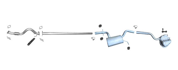 Auspuff für VW GOLF 5 & JETTA 3 1.4 TSi Kombi Stufenheck 2006-2010 Auspuffanlage