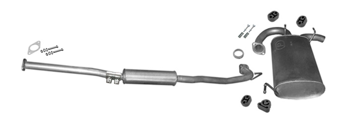 Auspuff NISSAN X-TRAIL (T30) 2.0 2.5 16V 2001-2007 Auspuffanlage