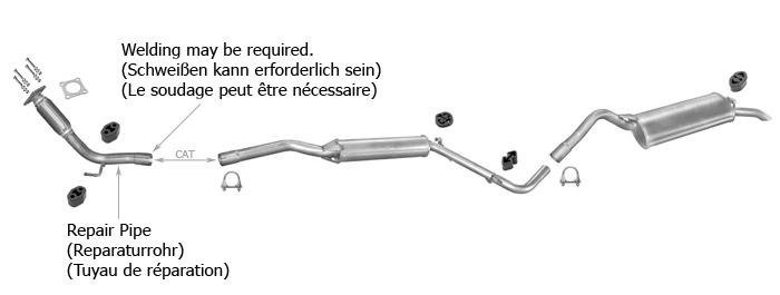 Auspuff SKODA FELICIA 1.9 D Schrägheck 1994-2001 +Rohr Auspuffanlage