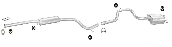 Auspuff FORD MONDEO MK2 1.8 TD Stufenheck Schrägheck Auspuffanlage
